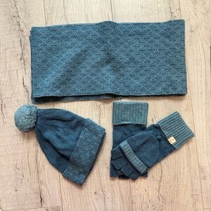 Sea Salt Cornwall Blue Three Pcs Matching Winter Warm Set 23294
